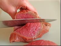 To cut beef