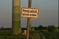 Schild Windpark J 1