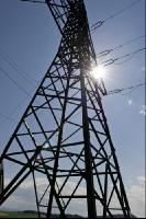 Strommast Sonne