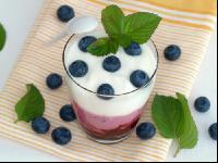 yogurt and blueberries