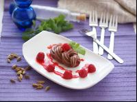 Schokoladencreme mit Himbeersauce 1