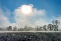 Morgennebel und Sonne 4