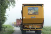 Mais häckseln im Nebel 8