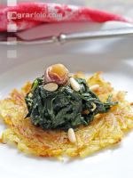 Rösti mit Blattspinat