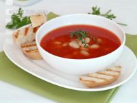 Tomatensuppe mit weißen Bohnen 2