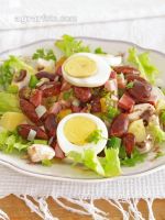 Salat mit Käferbohnen und Ei