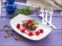 Schokoladencreme mit Himbeersauce 1