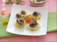 Spaghetti mit Tintenfisch 1