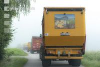 Mais häckseln im Nebel 8