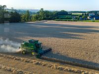 Wheat harvest sunset 3