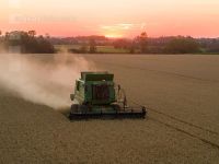 Wheat harvest sunset 4