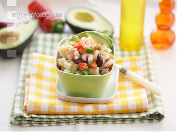 Avocadosalat mit Shrimps 2