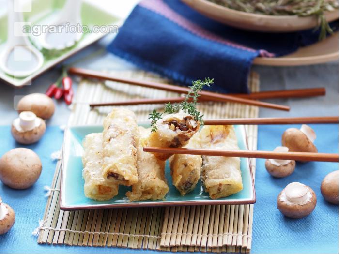 Frühlingsrolle mit Pilzfülle 1