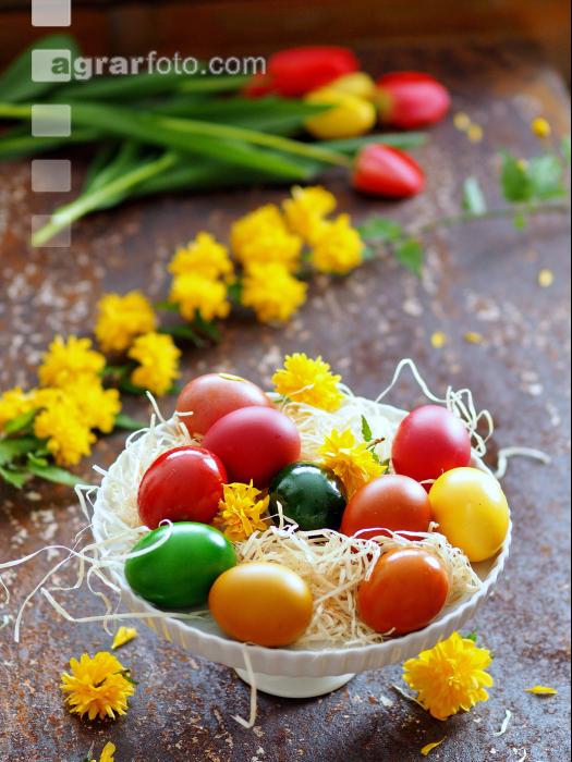 Ostereier und Tulpen 1